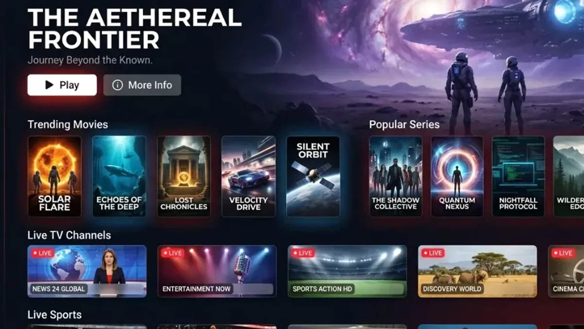 A smart TV showing the Pay IPTV guide after the plan was settled